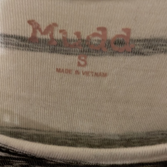 Woman’s mud black and white striped top size small - Picture 2 of 3